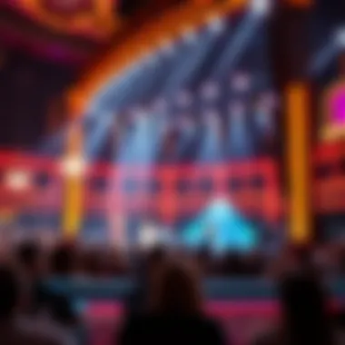 Illuminating the Audience at Jubilee Vibrant stage set up for a modern Jubilee performance illuminating the audience