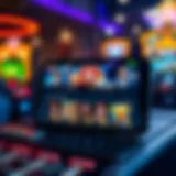 Mobile application interface showcasing a gaming platform