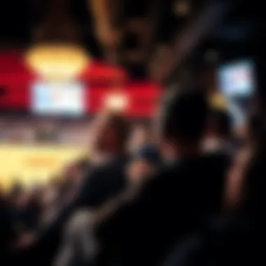 An engaging sports event at Mohegan Sun, featuring fans enjoying the atmosphere
