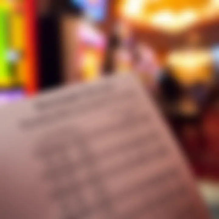 Close-up of a sports betting slip highlighting different wagering options available