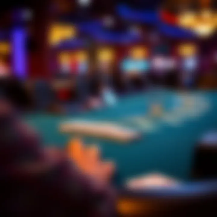 Virtual Blackjack Experience A virtual blackjack table displaying game interface and cards