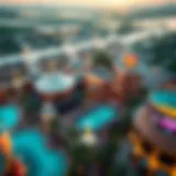 Aerial view of a luxurious casino resort in New Jersey