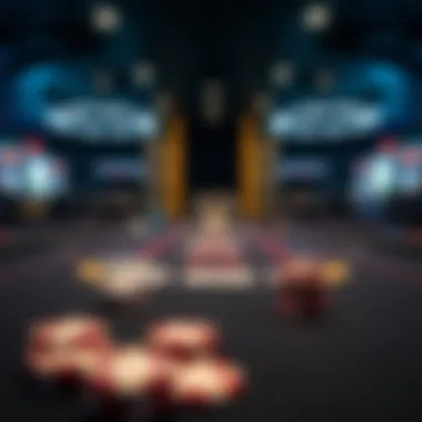 Virtual Poker Experience A digital poker table with cards and chips