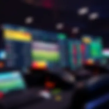 Dynamic digital interface showcasing sports betting options