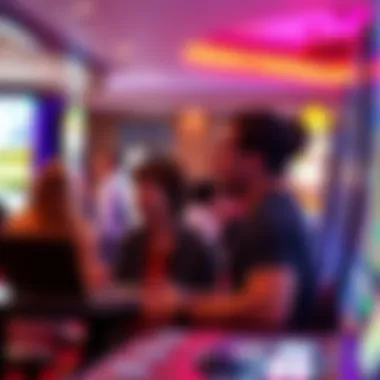 Visitors enjoying entertainment options and vibrant atmosphere