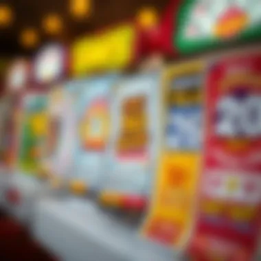 Overview of various scratch-off ticket designs