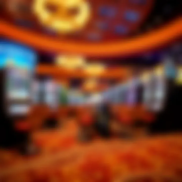 Casino environment highlighting slot gaming