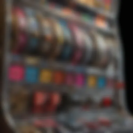 A close-up view of a classic Vegas slot machine with colorful reels