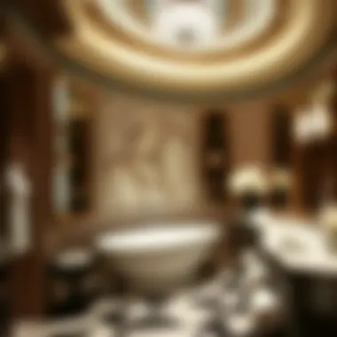 Exquisite Bathroom Design The exquisite bathroom design of the Bellagio Suite