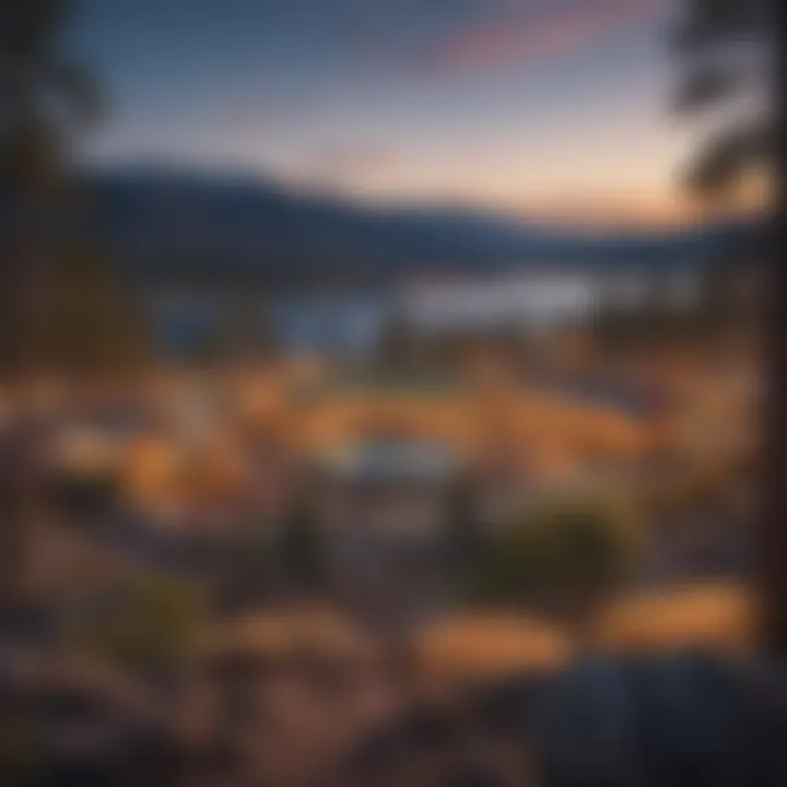 Stunning view of Lake Tahoe with a casino backdrop