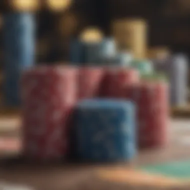 The Strategic Components of Poker Close-up of poker chips and cards showcasing the game's strategic elements.