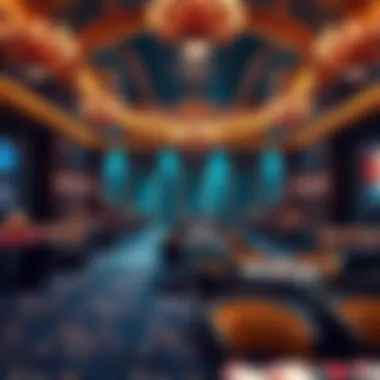 Elegant casino lounge showcasing luxurious design elements