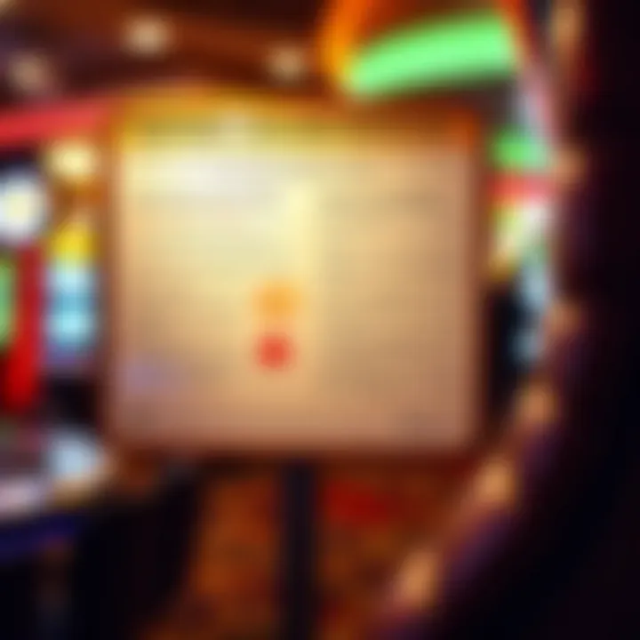 Informational display on responsible gambling practices