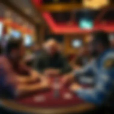 Group of players engaged in conversation