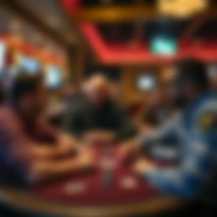 Group of players engaged in conversation