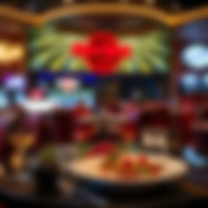 Elegant dining setup showcasing a gourmet meal at one of the restaurants