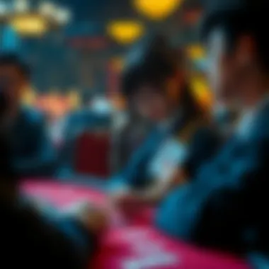 A captivating scene illustrating the emotional engagement of players in anime-themed poker