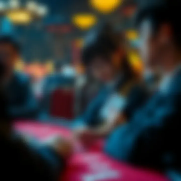 A captivating scene illustrating the emotional engagement of players in anime-themed poker