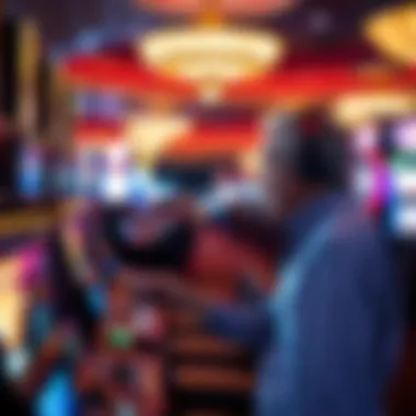 User interacting with voice assistant at a casino