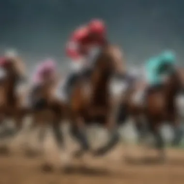 A majestic thoroughbred racing at full speed