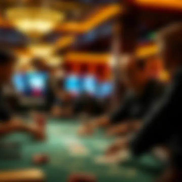 The Art of Dealer Interaction Dealer interacting with players at a live blackjack table