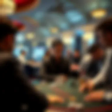 Strategic Minds at the Blackjack Table Diverse group of players strategizing at a blackjack table