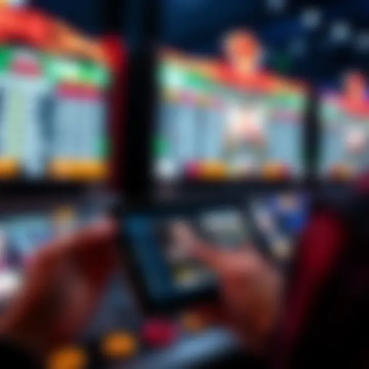 Screenshot of live sports betting features