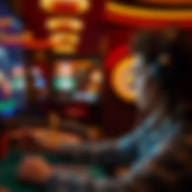 Player engrossed in a digital casino experience