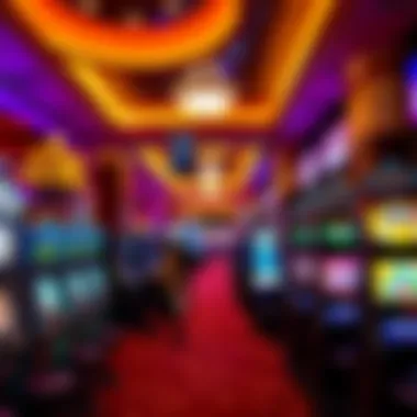 Vibrancy of the Casino Floor A vibrant shot of the bustling casino floor filled with gaming options.