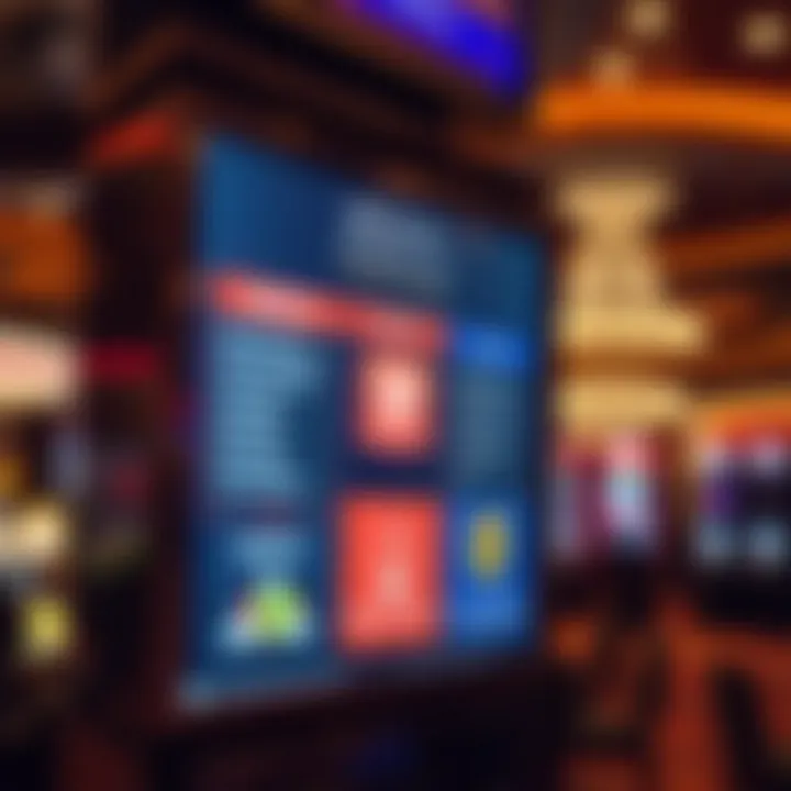 Loyalty program benefits displayed on a digital screen