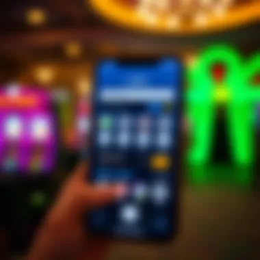 User interface of the Michigan Lottery app highlighting navigation features.