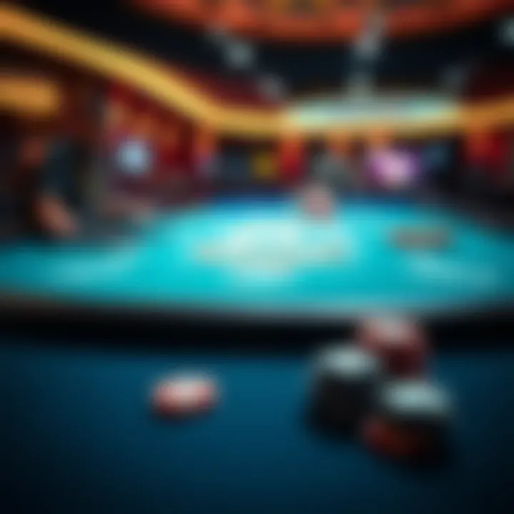 Virtual Poker Experience Online poker table with virtual chips