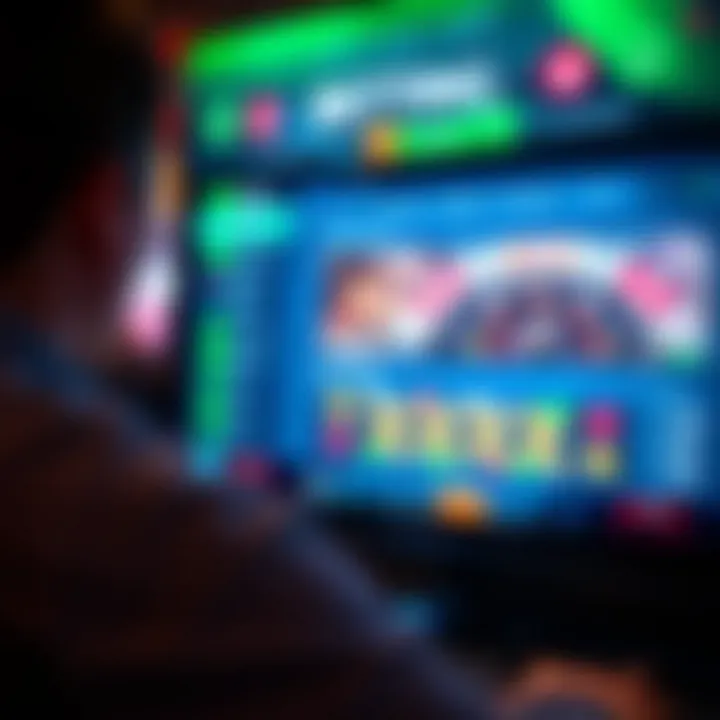 User interface of a betting platform