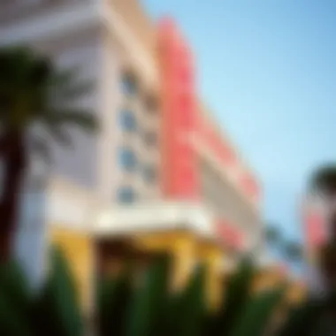 Charming hotel exterior reflecting Las Vegas style