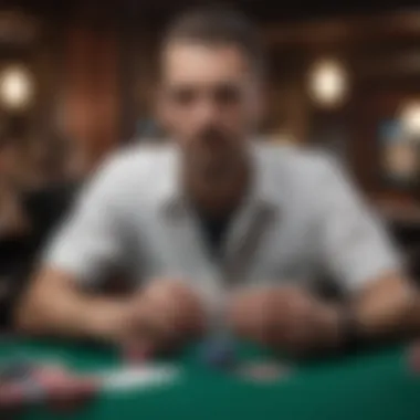 The Mind Game Behind Pocket Rockets A thoughtful poker player experiencing the psychological aspect of the game