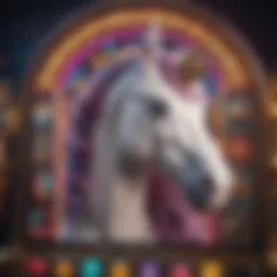 An enchanting unicorn slot machine with vibrant graphics and colorful symbols