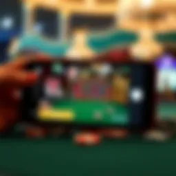 An engaging view of casino games on an iPhone screen