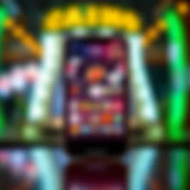A modern design interface of a mobile casino app