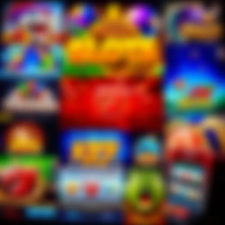 A collage of various types of mega slots showcasing different themes