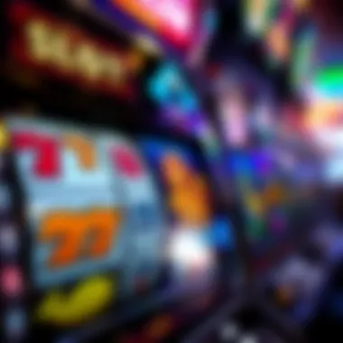 Themes in Slot Machine Reels Close-up of slot machine reels with various themes