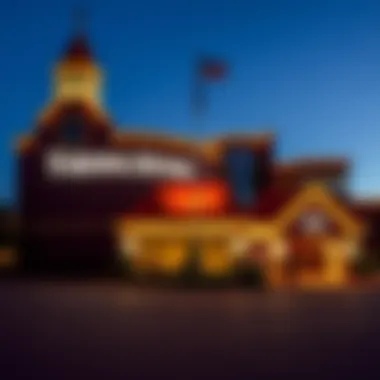 Exterior view of Turning Stone Casino showcasing its architectural beauty