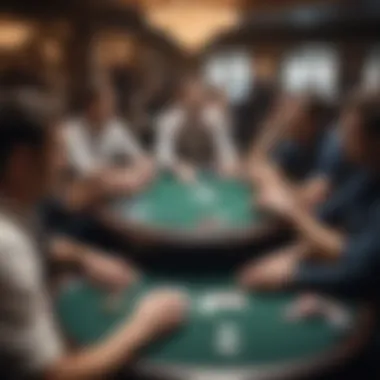 Intense Poker Competition Players engaged in a poker game at Turning Stone