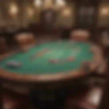 Luxury Design of Texas Hold'em Table A beautifully crafted Texas Hold'em table showcasing luxurious materials and design.