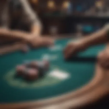 Modern Technology in Poker Tables An advanced Texas Hold'em table integrated with modern technology.