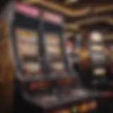 Detailed view of WMS gaming slot machine showcasing unique graphics and design