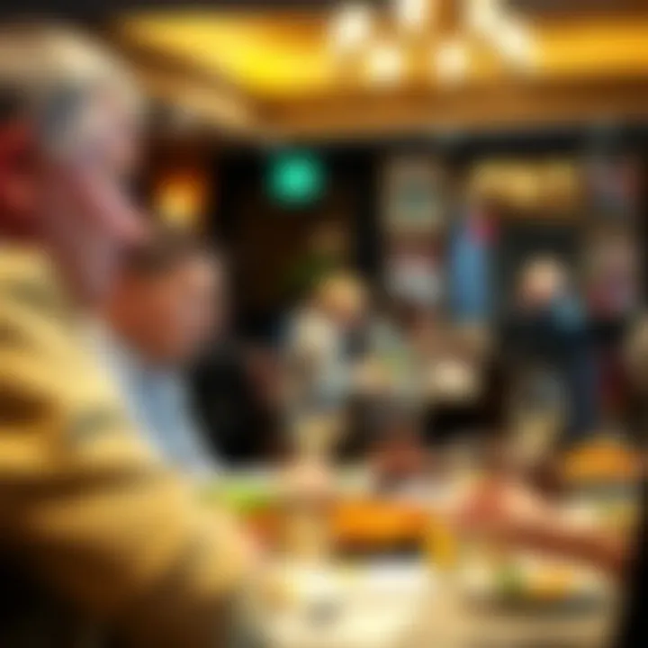 Guests enjoying dining at the hotel restaurant