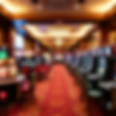 Luxurious interior of the casino gaming area