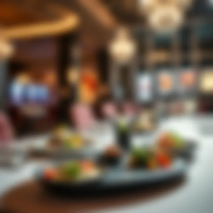 Gourmet Dining Experience at Hard Rock Resort Casino Elegant dining setting with gourmet dishes