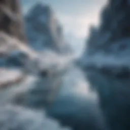 Frozen landscape featured in Icy Wilds Slot showcasing the enchanting backdrop of ice and snow