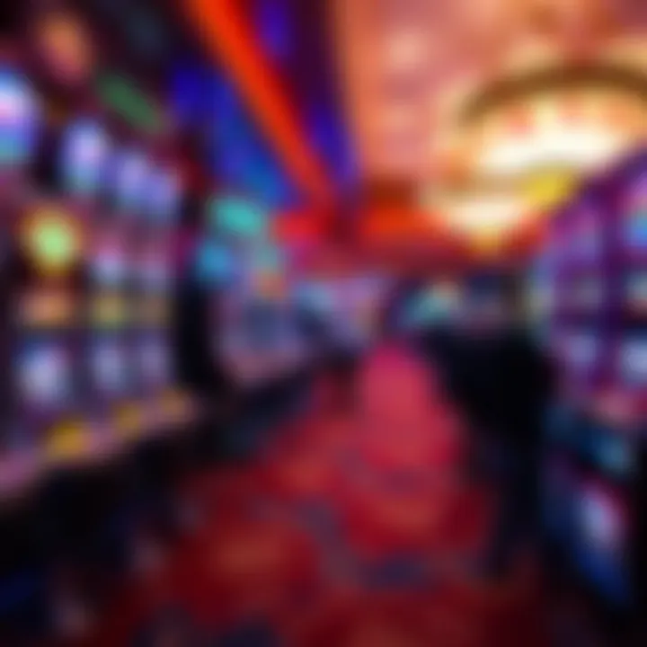 A vibrant casino floor showcasing Jack Vegas machines